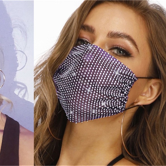 Purple Rhinestone  Bling Mask.(Mask Cover) - Picture 5 of 16